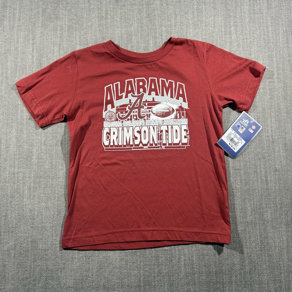 Alabama Crimson Tide Shirt Boys Small Red NCAA Football Team Athletics Tee